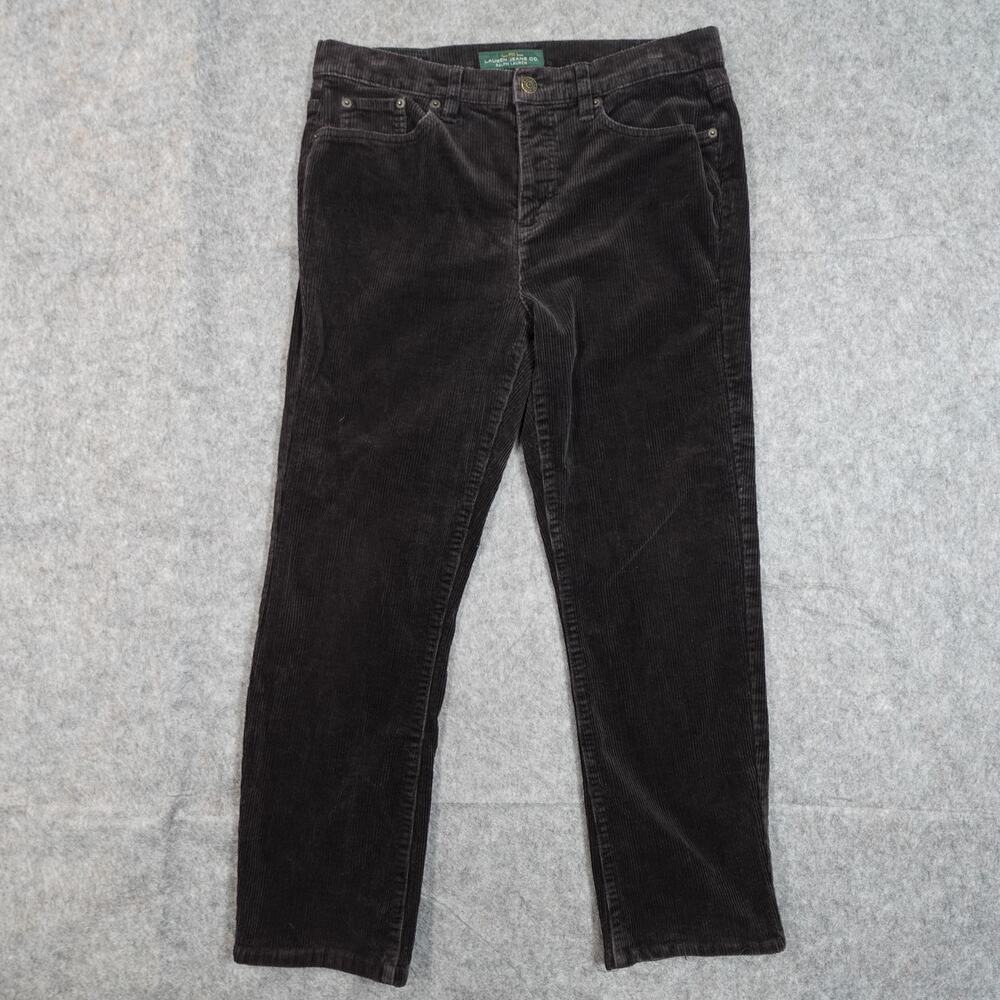 Ralph Lauren Pants Womens 32x25 Classic Bootcut Corduroy Trouser Brown High Rise